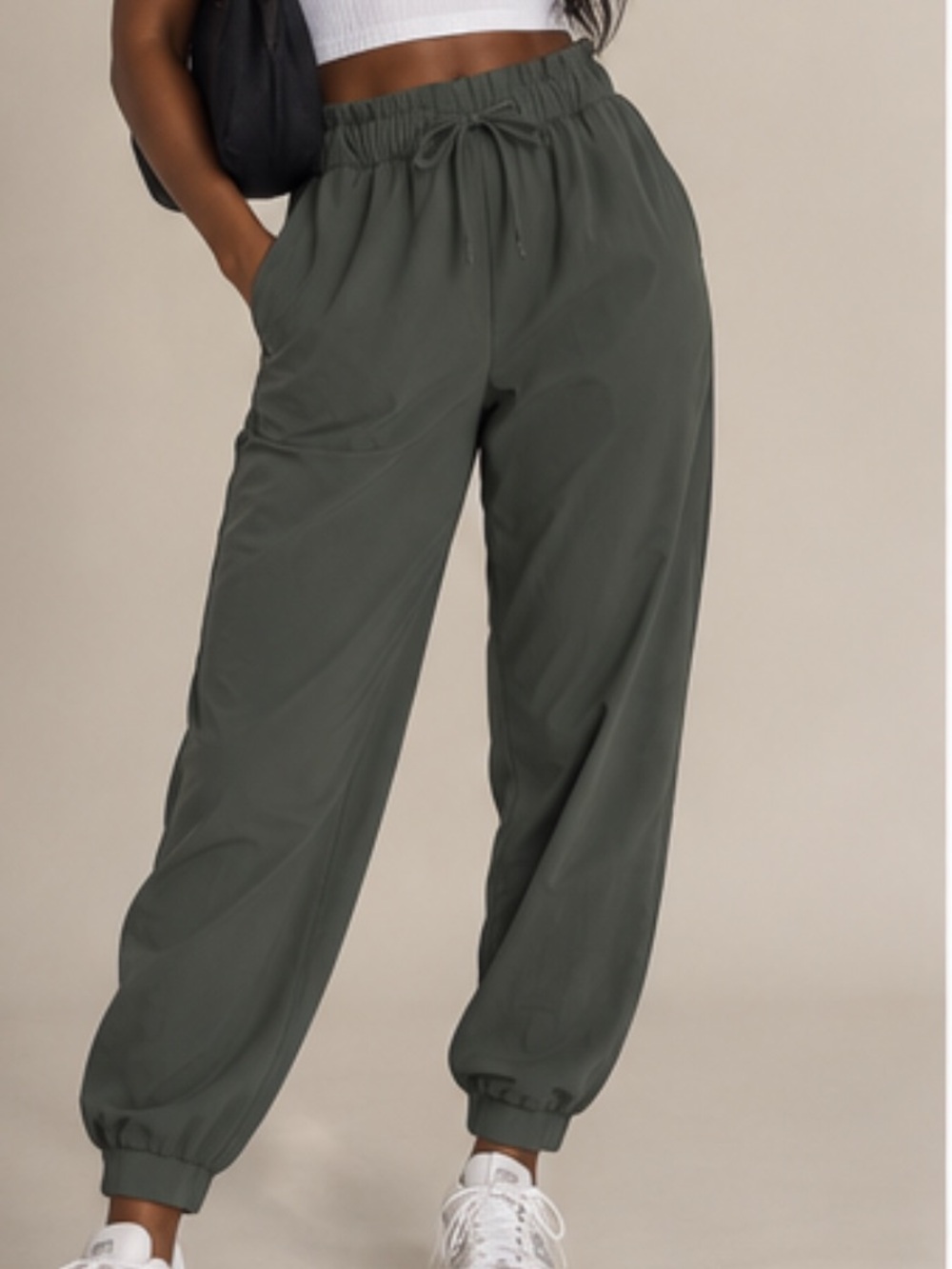 Lululemon Athletica Olive Green Drawstring Joggers